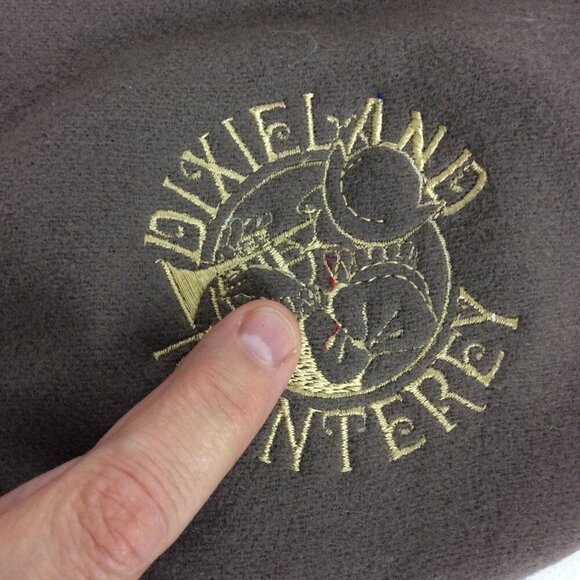 Dixieland Monterey Brown Flat Newsboy Cap Wool Cashmere Embroidered - Picture 6 of 8